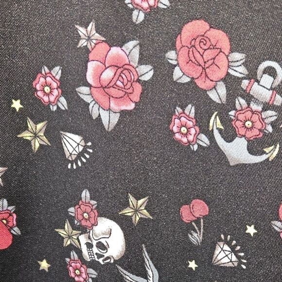 Torrid Plus Size Mini Stretch Challis Skull,Rose,Heart Slip Dress - Picture 8 of 15